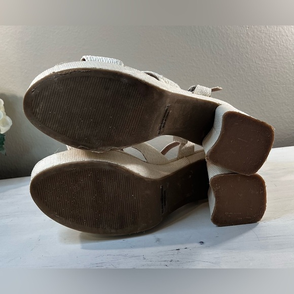 DV Dolce Vita Waylan Raffia Platform Ankle Strap Sandal, White, Size 10 - Picture 5 of 7